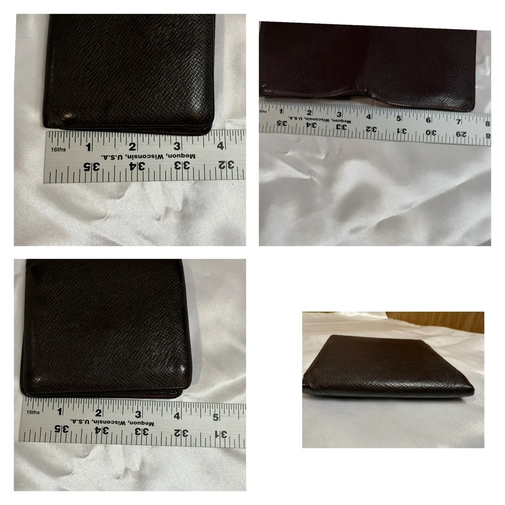 Louis Vuitton Bifold Wallet Brown Taiga Leather (Made in France) with Callouts